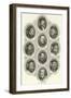 The Martyrs, Wycliffe, Huss, Jerome, Tyndale, Cranmer, Latimer, Bradford, Ridley, Hooper, Rogers-null-Framed Giclee Print