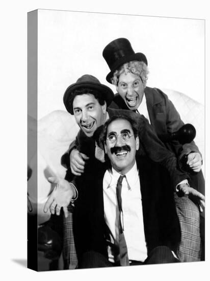 The Marx Brothers Pose for a Publicity Portrait During Production of a Night at the Opera, 1935-null-Stretched Canvas