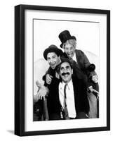 The Marx Brothers Pose for a Publicity Portrait During Production of a Night at the Opera, 1935-null-Framed Photo