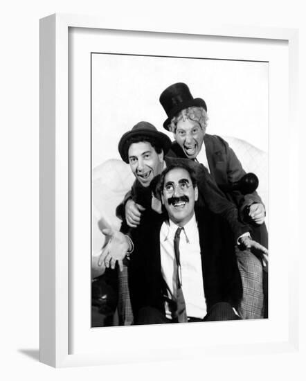 The Marx Brothers Pose for a Publicity Portrait During Production of a Night at the Opera, 1935-null-Framed Photo