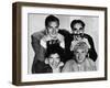 The Marx Brothers, Top Zeppo Marx, Groucho Marx, Bottom Chico Marx, Harpo Marx, Early 1930s-null-Framed Photo