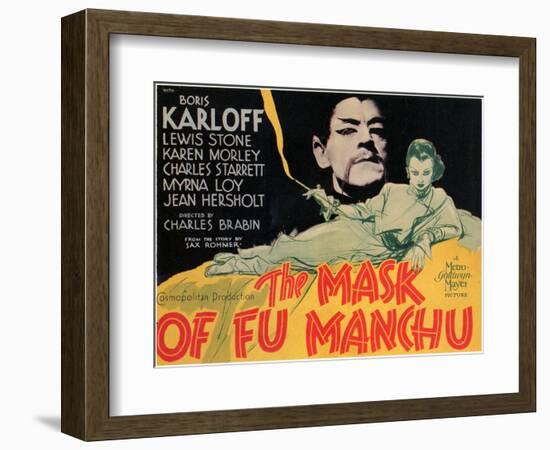 The Mask of Fu Manchu, 1932-null-Framed Art Print