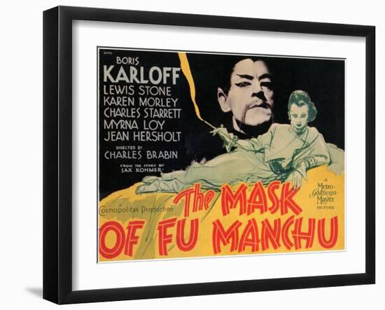 The Mask of Fu Manchu, 1932-null-Framed Art Print