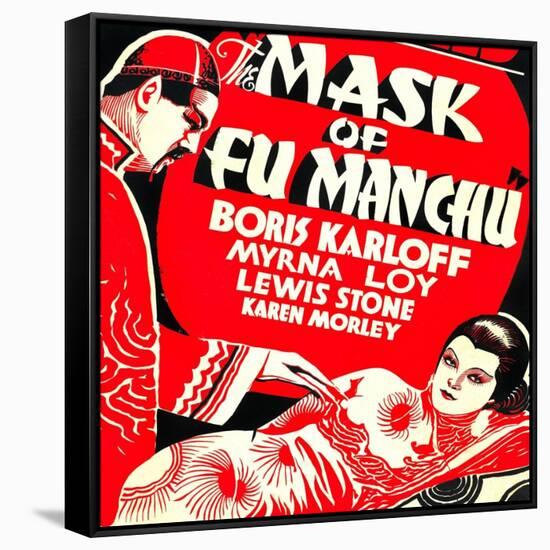 The Mask of Fu Manchu, Boris Karloff, Myrna Loy, 1932-null-Framed Stretched Canvas