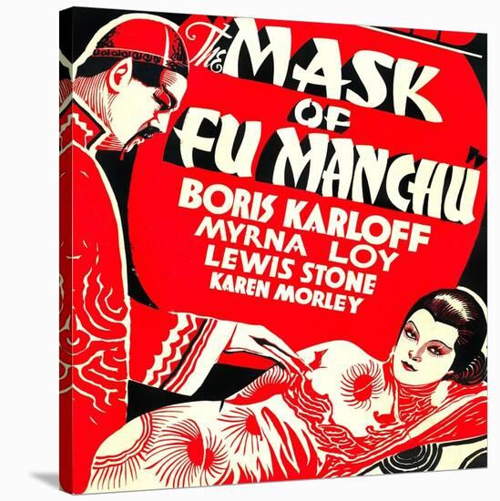The Mask of Fu Manchu, Boris Karloff, Myrna Loy, 1932-null-Stretched Canvas