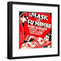 The Mask of Fu Manchu, Boris Karloff, Myrna Loy, 1932-null-Framed Art Print