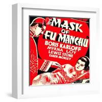 The Mask of Fu Manchu, Boris Karloff, Myrna Loy, 1932-null-Framed Art Print