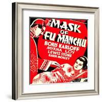 The Mask of Fu Manchu, Boris Karloff, Myrna Loy, 1932-null-Framed Art Print