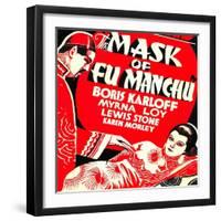The Mask of Fu Manchu, Boris Karloff, Myrna Loy, 1932-null-Framed Art Print
