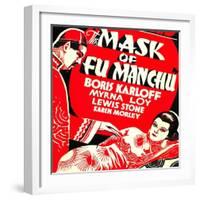 The Mask of Fu Manchu, Boris Karloff, Myrna Loy, 1932-null-Framed Art Print