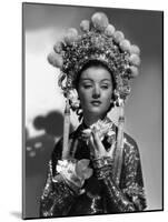 The mask of Fu Manchu by CharlesBrabin with Mirna Loy, 1932 (b/w photo)-null-Mounted Photo
