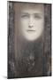 The Mask, with a Black Curtain, circa 1909-Fernand Khnopff-Mounted Giclee Print