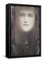 The Mask, with a Black Curtain, circa 1909-Fernand Khnopff-Framed Stretched Canvas