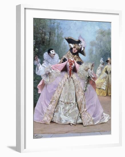 The Masked Ball (18th century costumes)-Georges Clairin-Framed Giclee Print