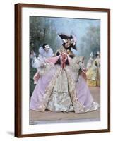 The Masked Ball (18th century costumes)-Georges Clairin-Framed Giclee Print