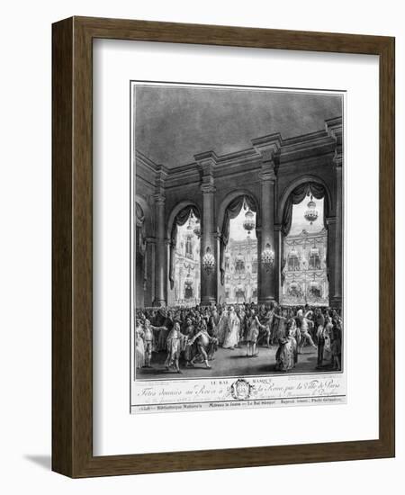 The Masked Ball, 23rd January 1782-Jean-Michel Moreau the Younger-Framed Giclee Print