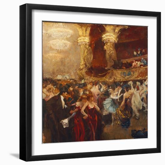 The Masked Ball at L'Opera-Charles Hermans-Framed Giclee Print