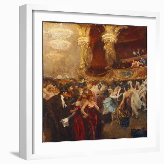 The Masked Ball at L'Opera-Charles Hermans-Framed Giclee Print