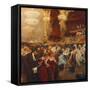 The Masked Ball at L'Opera-Charles Hermans-Framed Stretched Canvas