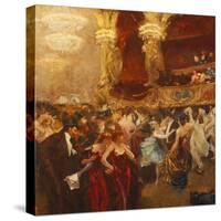 The Masked Ball at l'Opera-Charles Hermans-Stretched Canvas