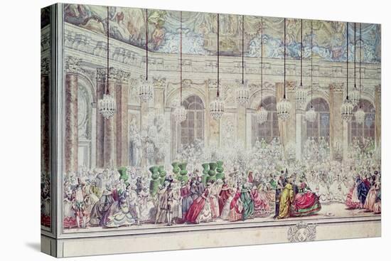 The Masked Ball at the Galerie Des Glaces on the Occasion of the Marriage of the Dauphin-Charles Nicolas II Cochin-Stretched Canvas