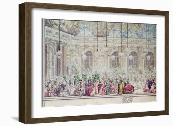 The Masked Ball at the Galerie Des Glaces on the Occasion of the Marriage of the Dauphin-Charles Nicolas II Cochin-Framed Giclee Print