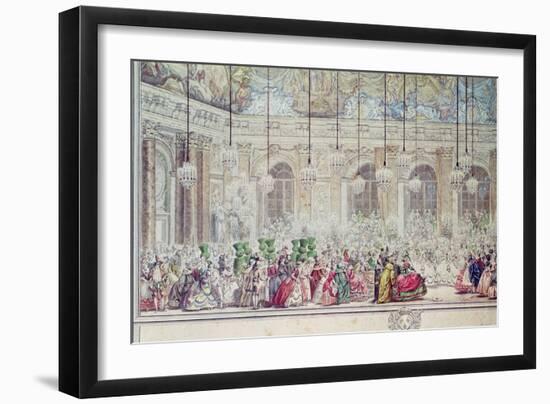 The Masked Ball at the Galerie Des Glaces on the Occasion of the Marriage of the Dauphin-Charles Nicolas II Cochin-Framed Giclee Print