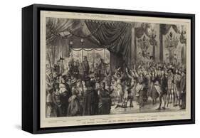 The Masked Ball Given by the Imperial Prince of Germany at Berlin-Godefroy Durand-Framed Stretched Canvas