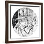 'The Masked Dancers' by Israel van Meckenem-Israhel van, the younger Meckenem-Framed Giclee Print