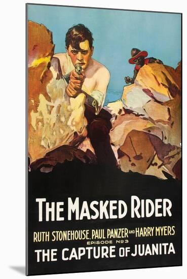 The Masked Rider - the Capture of Juanita-null-Mounted Art Print