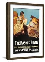 The Masked Rider - the Capture of Juanita-null-Framed Art Print