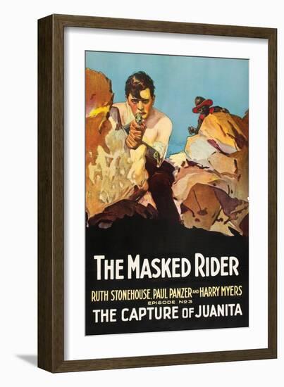 The Masked Rider - the Capture of Juanita-null-Framed Art Print