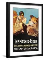 The Masked Rider - the Capture of Juanita-null-Framed Art Print