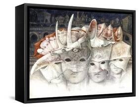 The Masks-Skarlett-Framed Stretched Canvas