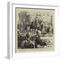 The Masonic Banquet at the Mansion House, the Prince of Wales Proposing the Lord Mayor's Health-Godefroy Durand-Framed Giclee Print