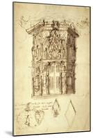 The Masque of Queens, Scene 2: the House of Fame, C.1609 (Pen & Ink on Paper)-Inigo Jones-Mounted Giclee Print