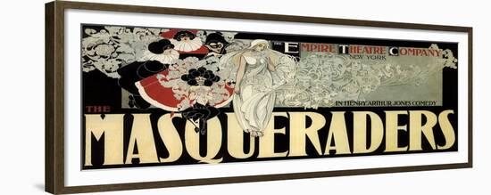 The Masqueraders, c.1894-William H. Bradley-Framed Giclee Print