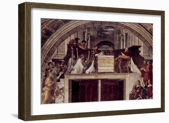 The Mass at Bolsena, 1512-Raphael-Framed Giclee Print