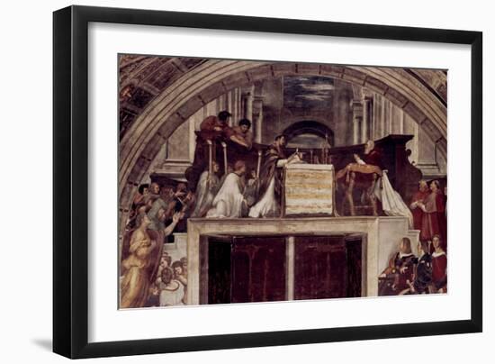 The Mass at Bolsena, 1512-Raphael-Framed Giclee Print