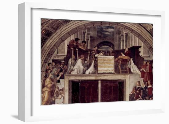 The Mass at Bolsena, 1512-Raphael-Framed Giclee Print