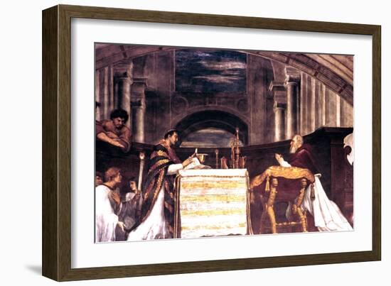 The Mass at Bolsena Detail, 1512-Raphael-Framed Giclee Print