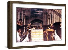 The Mass at Bolsena Detail, 1512-Raphael-Framed Giclee Print