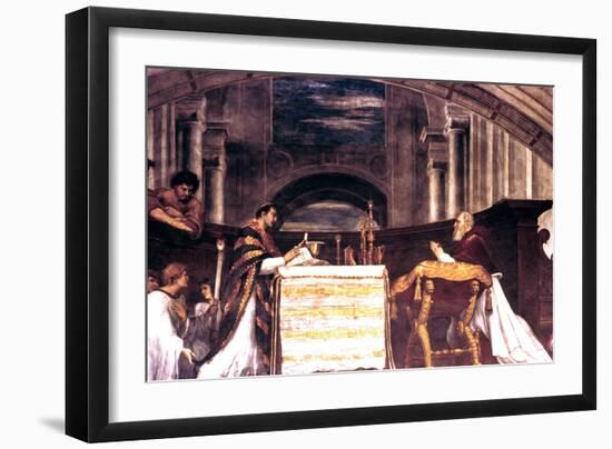 The Mass at Bolsena Detail, 1512-Raphael-Framed Giclee Print