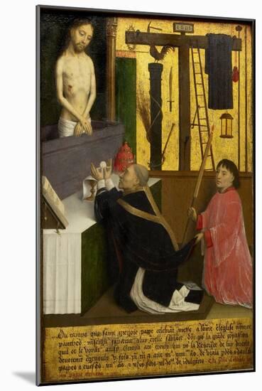 The Mass of Saint Gregory, Ca 1460-Simon Marmion-Mounted Giclee Print