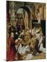 The Mass of Saint Gregory the Great, Ca 1510-1520-Adriaen Isenbrant-Mounted Giclee Print