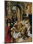 The Mass of Saint Gregory the Great, Ca 1510-1520-Adriaen Isenbrant-Mounted Giclee Print