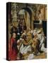 The Mass of Saint Gregory the Great, Ca 1510-1520-Adriaen Isenbrant-Stretched Canvas