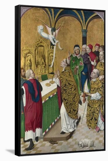 The Mass of Saint Hubert. Shutter from the Werden Altarpiece, Ca 1485-null-Framed Stretched Canvas