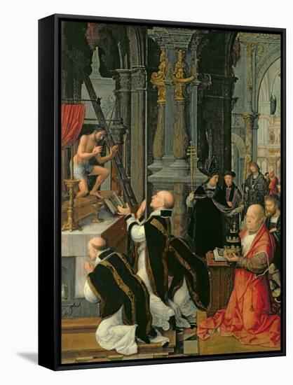 The Mass of St. Gregory-Adriaen Isenbrant-Framed Stretched Canvas