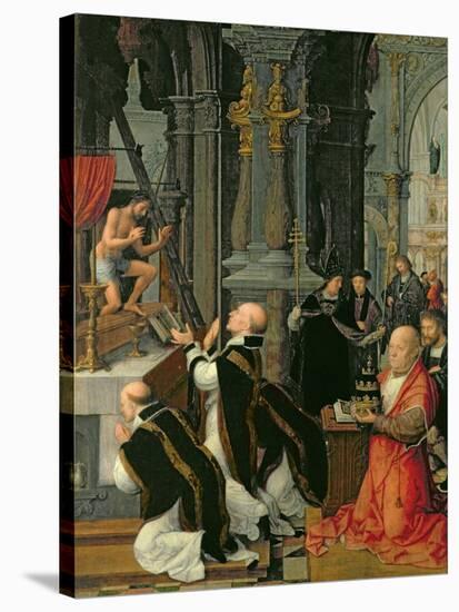 The Mass of St. Gregory-Adriaen Isenbrant-Stretched Canvas